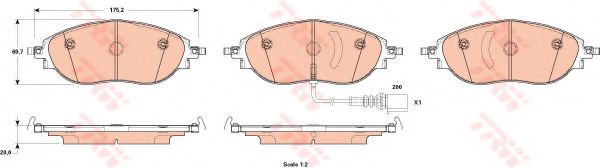 TRW Brake Pad Set, disc brake 10760065 - TRW
