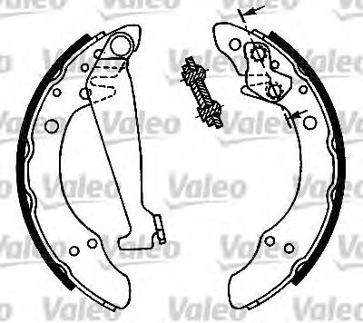 VALEO Brake Shoe Set 10141476 - VALEO
