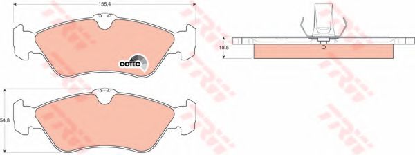 TRW Brake Pad Set, disc brake 4700698 - TRW
