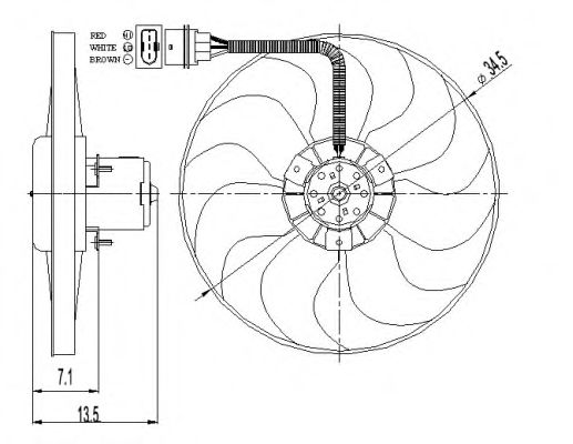 NRF Fan, engine cooling 11542549 - NRF