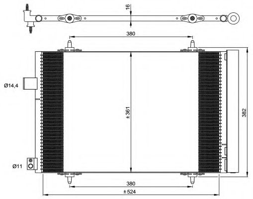 NRF Condenser, air conditioning 11542214 - NRF