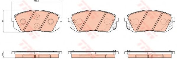 TRW Brake Pad Set, disc brake 10760087 - TRW