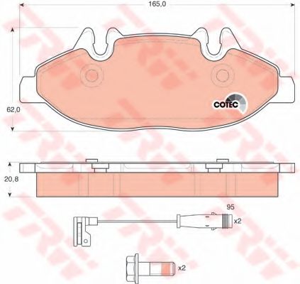 TRW Brake Pad Set, disc brake 10702434 - TRW