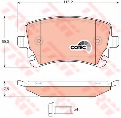 TRW Brake Pad Set, disc brake 10677241 - TRW