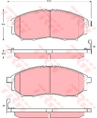 TRW Brake Pad Set, disc brake 10702661 - TRW