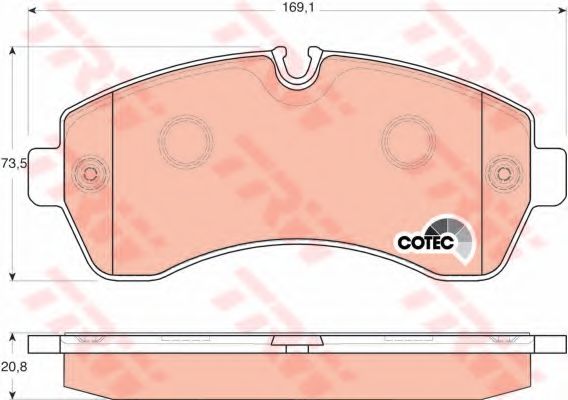 TRW Brake Pad Set, disc brake 10703309 - TRW