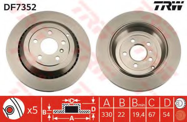 TRW Brake Disc 10709508 - TRW