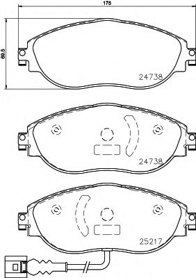 TEXTAR Brake Pad Set, disc brake 12165995 - TEXTAR