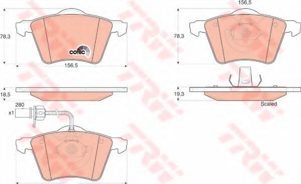 TRW Brake Pad Set, disc brake 10704114 - TRW