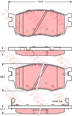 TRW Brake Pad Set, disc brake 10702343 - TRW
