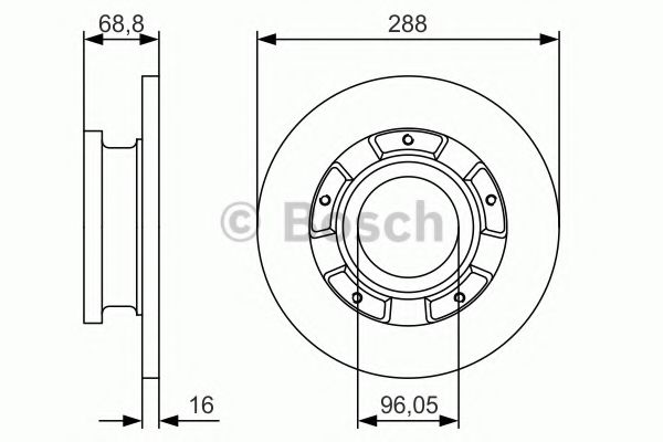 BOSCH Brake Disc 11610593 - BOSCH