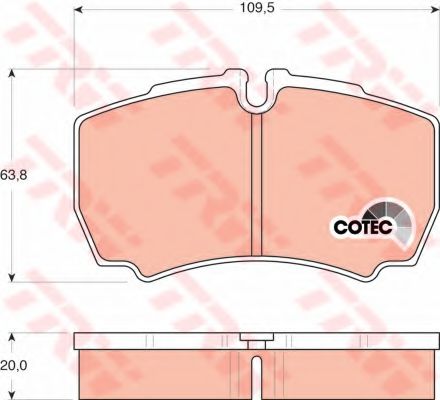 TRW Brake Pad Set, disc brake 10700917 - TRW