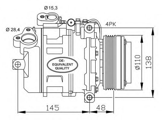 NRF Compressor, air conditioning 11541233 - NRF