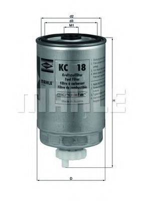MAHLE Fuel filter 3207927 - MAHLE