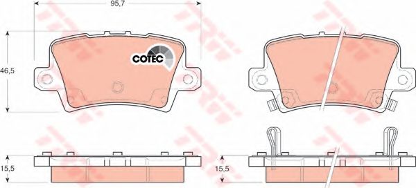 TRW Brake Pad Set, disc brake 10700231 - TRW