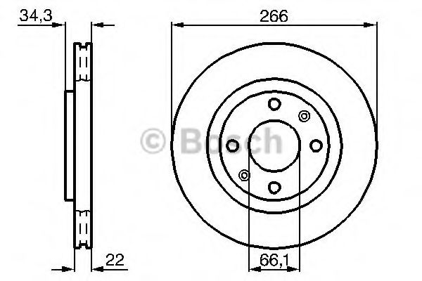 BOSCH Brake Disc 10106205 - BOSCH