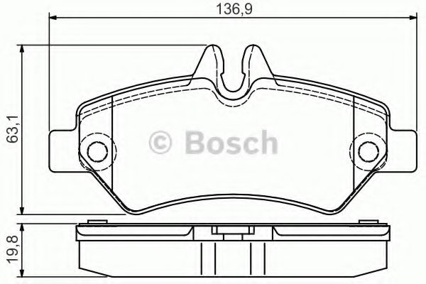 BOSCH Brake Pad Set, disc brake 10938975 - BOSCH
