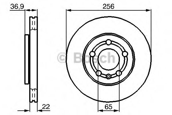 BOSCH Brake Disc 10077104 - BOSCH