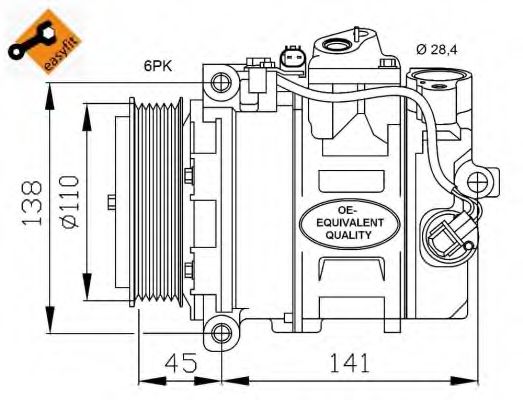 NRF Compressor, air conditioning 4414960 - NRF