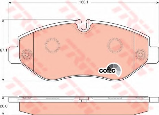 TRW Brake Pad Set, disc brake 10708280 - TRW