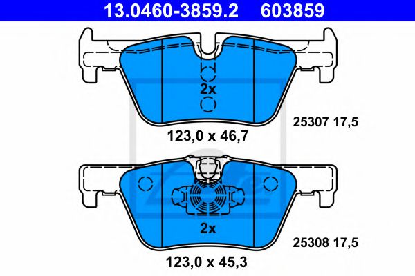 ATE Brake Pad Set, disc brake 10603905 - ATE