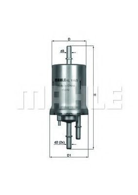 MAHLE Fuel filter 11663604 - MAHLE