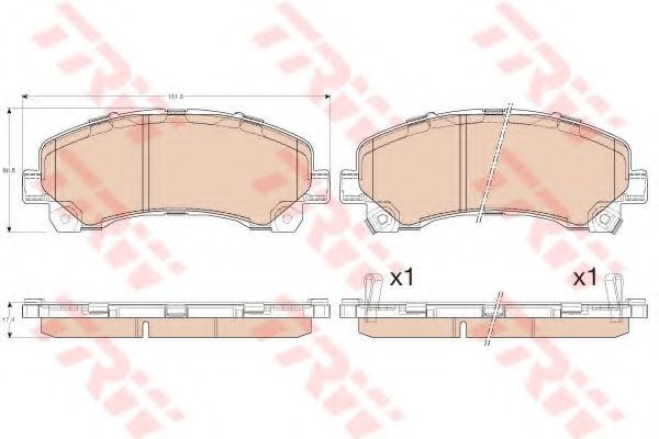 TRW Brake Pad Set, disc brake 10768016 - TRW