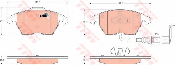 TRW Brake Pad Set, disc brake 10676881 - TRW
