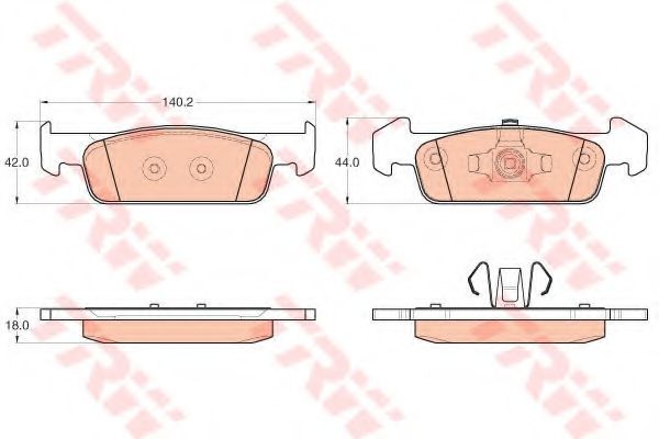 TRW Brake Pad Set, disc brake 11110588 - TRW