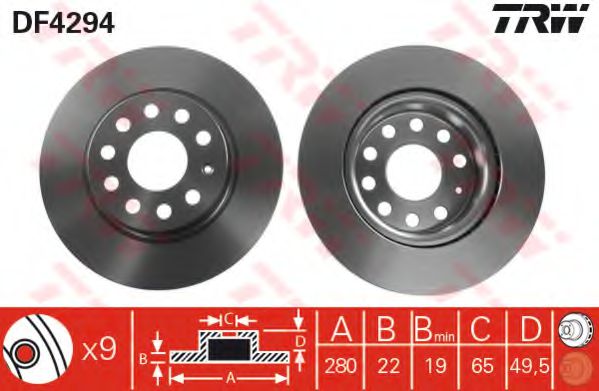 TRW Brake Disc 10677121 - TRW