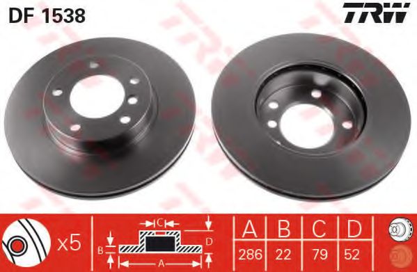 TRW Brake Disc 10677092 - TRW