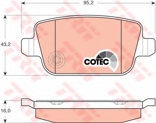 TRW Brake Pad Set, disc brake 10702470 - TRW