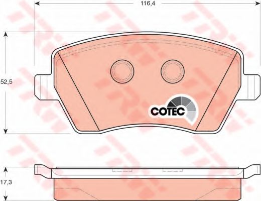 TRW Brake Pad Set, disc brake 10699975 - TRW