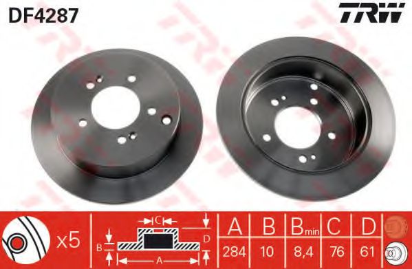 TRW Brake Disc 10677129 - TRW