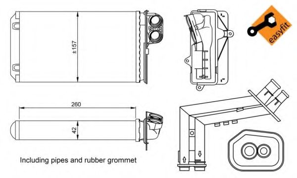 NRF Heat Exchanger, interior heating 11543865 - NRF