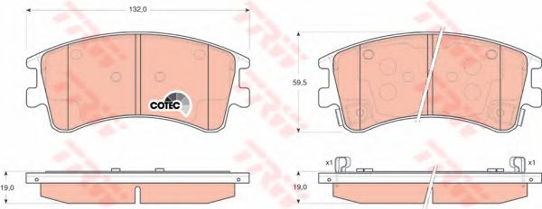 TRW Brake Pad Set, disc brake 10702805 - TRW