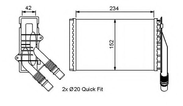 NRF Heat Exchanger, interior heating 11544127 - NRF