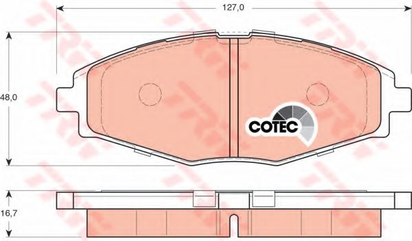 TRW Brake Pad Set, disc brake 10697366 - TRW