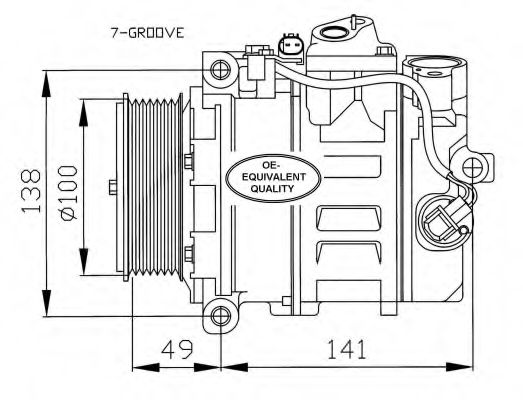 NRF Compressor, air conditioning 11541107 - NRF