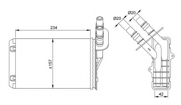 NRF Heat Exchanger, interior heating 11543989 - NRF