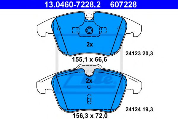 ATE Brake Pad Set, disc brake 10123375 - ATE