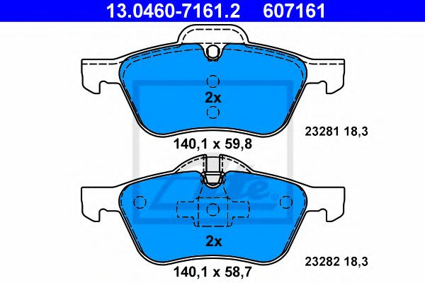 ATE Brake Pad Set, disc brake 10123314 - ATE