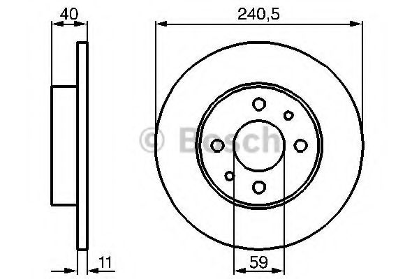 BOSCH Brake Disc 10106013 - BOSCH