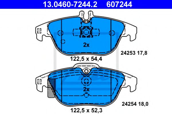 ATE Brake Pad Set, disc brake 10226674 - ATE