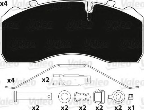 VALEO Brake Pad Set, disc brake 10338765 - VALEO