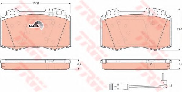 TRW Brake Pad Set, disc brake 10676878 - TRW