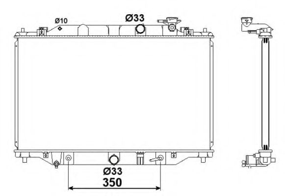 NRF Radiator, engine cooling 11545018 - NRF