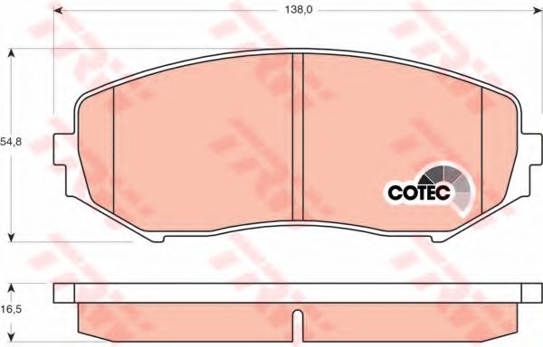 TRW Brake Pad Set, disc brake 10702676 - TRW