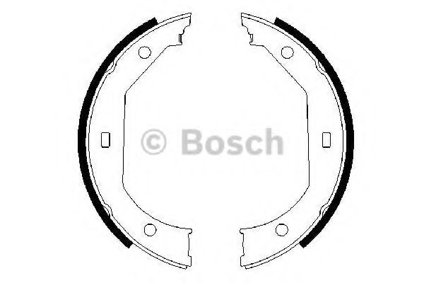 BOSCH Brake Shoe Set, parking brake 10106885 - BOSCH