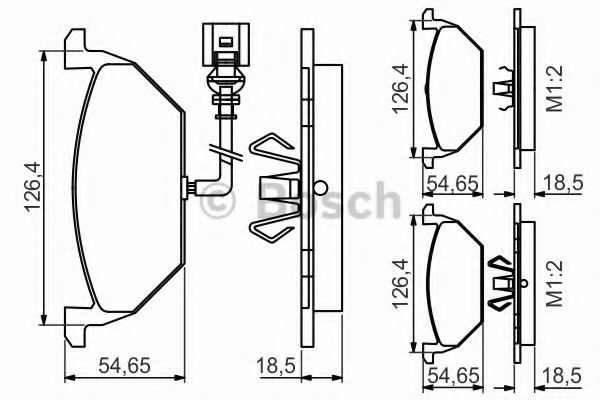 BOSCH Brake Pad Set, disc brake 11716559 - BOSCH